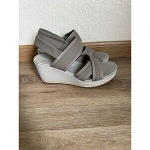 Merrell Kaiteri Sandals Wedge Platform Strappy Slingback Taupe Size 8 Summer